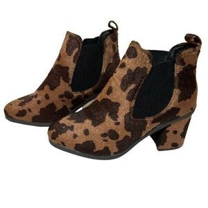 MUK LUKS Women's Leopard Fashion Boots ,‎ Brown, Size 9